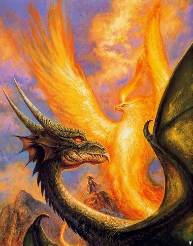  The Dragon and the Phoenix –  A Visionary Depiction of Celestial Harmony and Terrestrial Majesty!